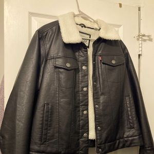 This is a bomber style washable jacket. It